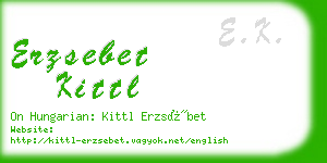 erzsebet kittl business card